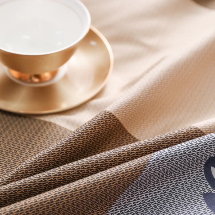 91家纺网 家纺一手货源 找家纺 雲归梦 2022新款全棉大版四件套 格子花型 潮派