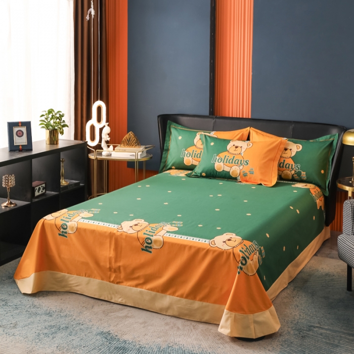 91家纺网 家纺一手货源 找家纺 雲归梦 2022新款全棉大版四件套 格子花型 豆蔻年华