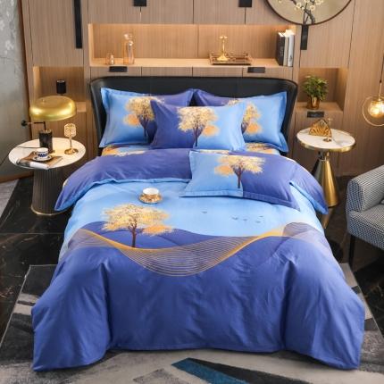 91家纺网 家纺一手货源 找家纺 （总）雲归梦 2022新款全棉大版四件套 花卉花型