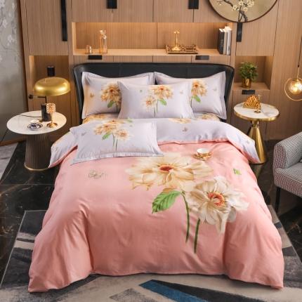 91家纺网 家纺一手货源 找家纺 （总）雲归梦 2022新款全棉大版四件套 花卉花型