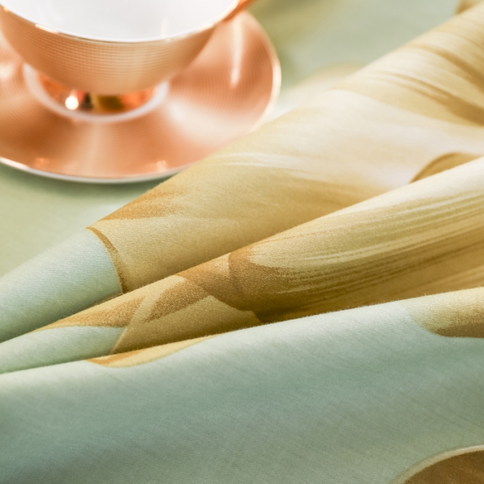 91家纺网 家纺一手货源 找家纺 雲归梦 2022新款全棉大版四件套 花卉花型 恋恋花开-绿