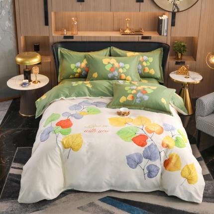 91家纺网 家纺一手货源 找家纺 （总）雲归梦 2022新款全棉大版四件套 花卉花型