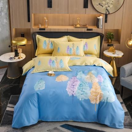 91家纺网 家纺一手货源 找家纺 （总）雲归梦 2022新款全棉大版四件套 花卉花型