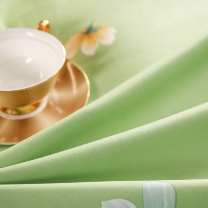 91家纺网 家纺一手货源 找家纺 雲归梦 2022新款全棉大版四件套 花卉花型 倾世流年-绿