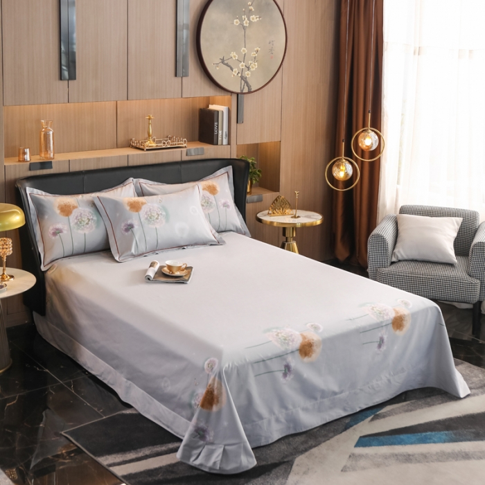 91家纺网 家纺一手货源 找家纺 雲归梦 2022新款全棉大版四件套 花卉花型 紫韵-紫