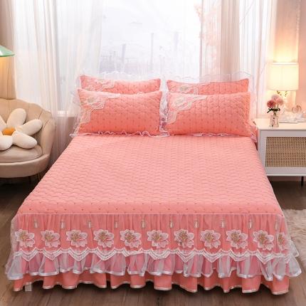 91家纺网 家纺一手货源 找家纺 （总）瑞宝 2025新款磨毛夹棉花边单床裙