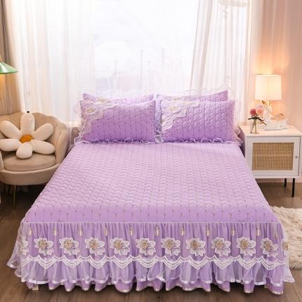 91家纺网 家纺一手货源 找家纺 （总）瑞宝 2025新款磨毛夹棉花边单床裙