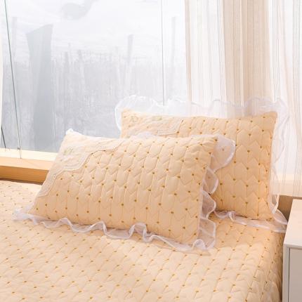 91家纺网 家纺一手货源 找家纺 （总）瑞宝 2025新款磨毛夹棉床花边枕套一对