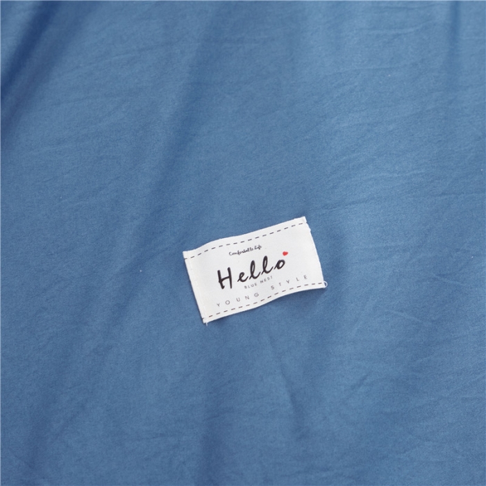 91家纺网 家纺一手货源 找家纺 森林人 2022新款无印水洗棉立体冬被 立体-宾利蓝