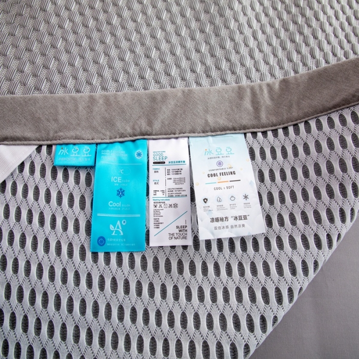 91家纺网 家纺一手货源 找家纺 佳居缘 2022新款冰豆豆冷感凉席三件套 灰