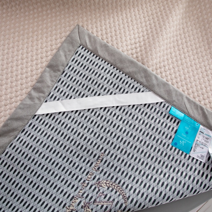 91家纺网 家纺一手货源 找家纺 佳居缘 2022新款冰豆豆冷感凉席三件套 咖