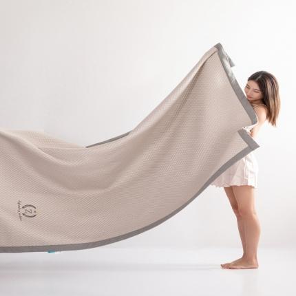 佳居缘 2022新款冰豆豆冷感凉席三件套 咖