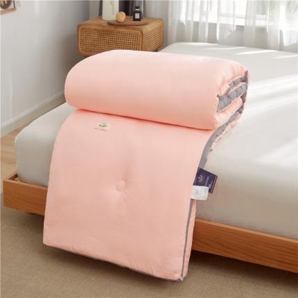 91家纺网 家纺一手货源 找家纺 森林人 2022新款无印水洗棉立体冬被 立体-浅玉