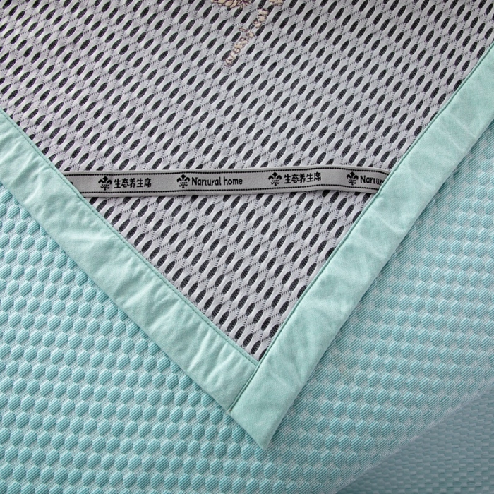 91家纺网 家纺一手货源 找家纺 佳居缘 2022新款冰豆豆冷感凉席三件套 绿