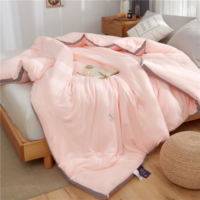 91家纺网 家纺一手货源 找家纺 森林人 2022新款无印水洗棉立体冬被 立体-浅玉