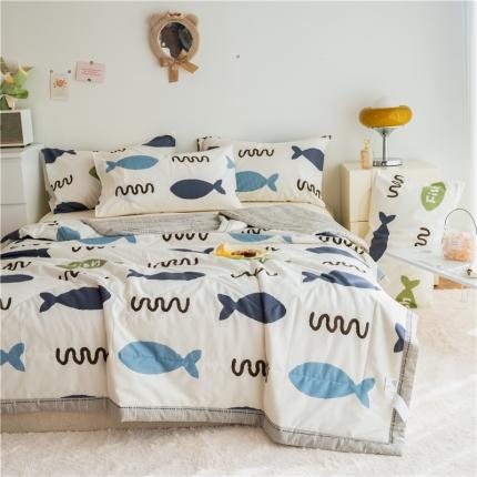 91家纺网 家纺一手货源 找家纺 （总）印季 2023新款全棉印花大豆夏被