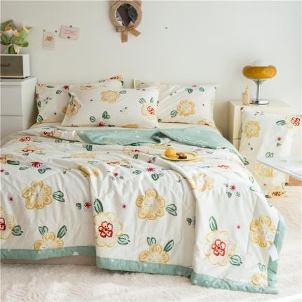 91家纺网 家纺一手货源 找家纺 （总）印季 2023新款全棉印花大豆夏被