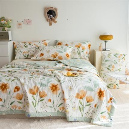 91家纺网 家纺一手货源 找家纺 （总）印季 2023新款全棉印花大豆夏被