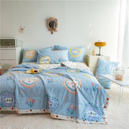 91家纺网 家纺一手货源 找家纺 （总）印季 2023新款全棉印花大豆夏被