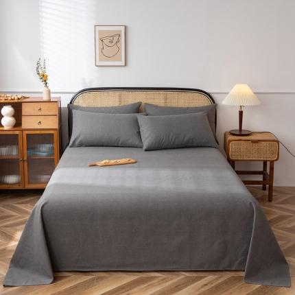 91家纺网 家纺一手货源 找家纺 首爱家纺 2025新款直播款无印风老粗布床单 傍晚