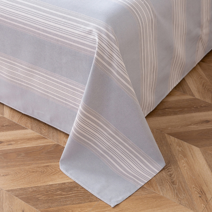 91家纺网 家纺一手货源 找家纺 首爱家纺 2025新款直播款无印风老粗布床单 淡雅