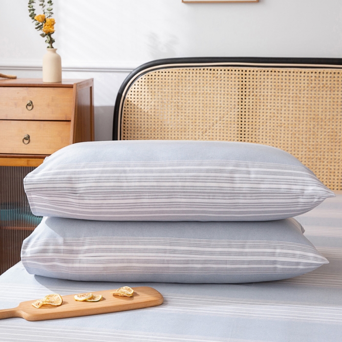 91家纺网 家纺一手货源 找家纺 首爱家纺 2025新款直播款无印风老粗布床单 淡雅