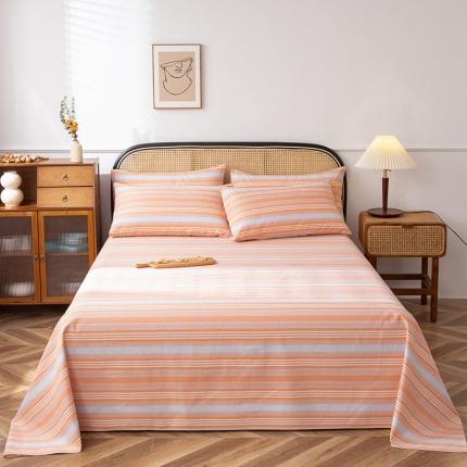 91家纺网 家纺一手货源 找家纺 首爱家纺 2025新款直播款无印风老粗布床单 热恋