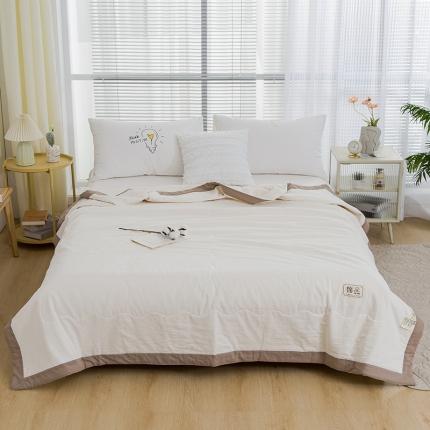 91家纺网 家纺一手货源 找家纺 （总）芯恋 2025新款里外全棉A类素色水洗棉棉花夏被夏凉被