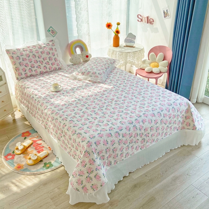 91家纺网 家纺一手货源 找家纺 鑫钰 2023全棉印花床盖三件套 初见