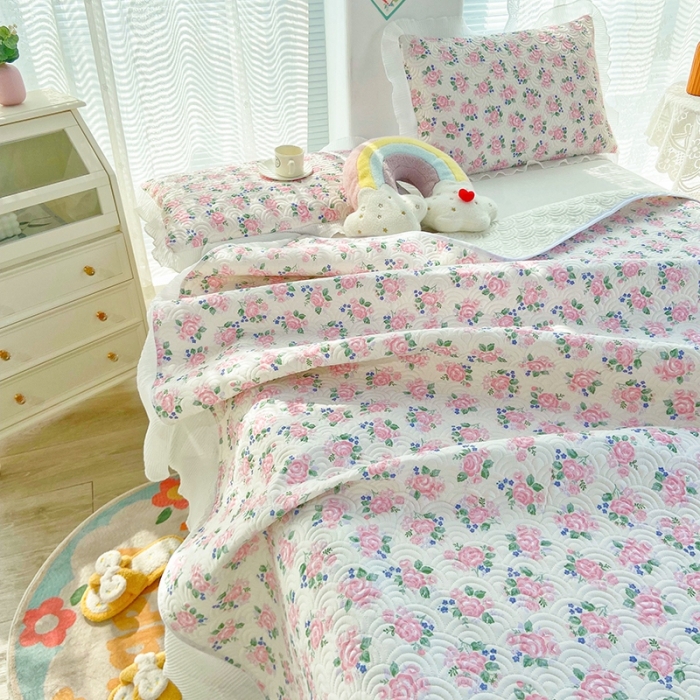 91家纺网 家纺一手货源 找家纺 鑫钰 2023全棉印花床盖三件套 初见