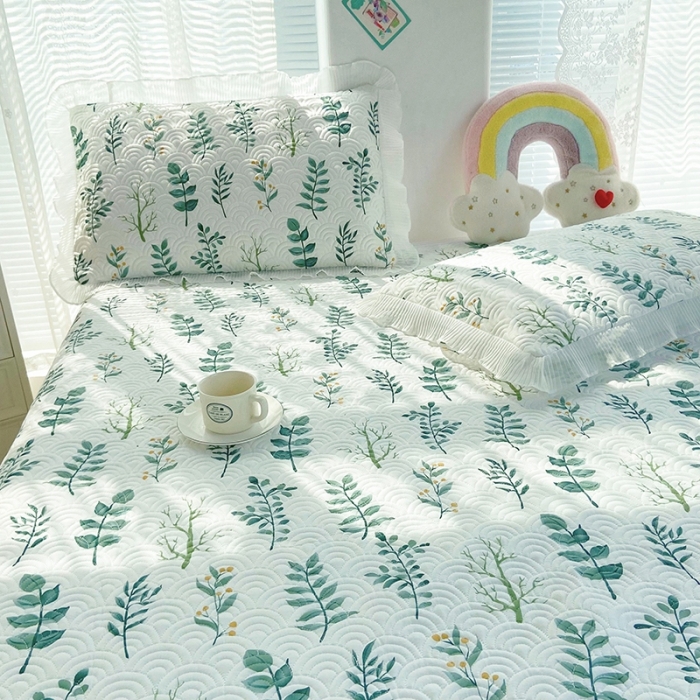 91家纺网 家纺一手货源 找家纺 鑫钰 2023全棉印花床盖三件套 琉璃