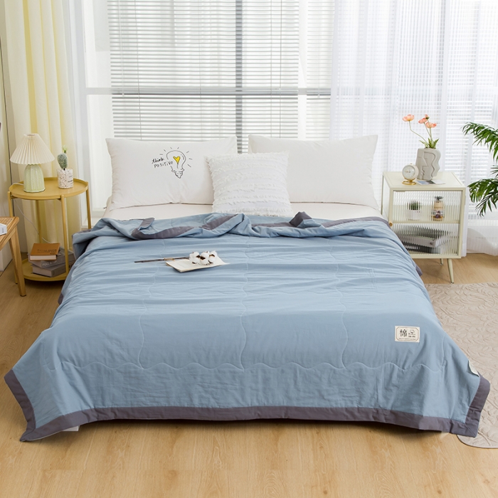 91家纺网 家纺一手货源 找家纺 （总）芯恋 2025新款里外全棉A类素色水洗棉棉花夏被夏凉被