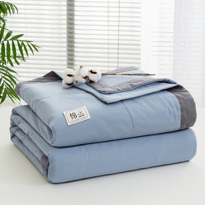 91家纺网 家纺一手货源 找家纺 （总）芯恋 2025新款里外全棉A类素色水洗棉棉花夏被夏凉被