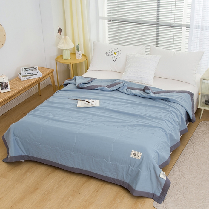 91家纺网 家纺一手货源 找家纺 （总）芯恋 2025新款里外全棉A类素色水洗棉棉花夏被夏凉被