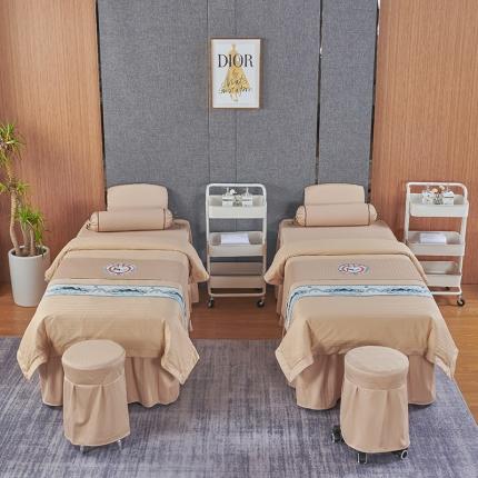 91家纺网 家纺一手货源 找家纺 总 不打烊家纺 2022新款焕彩尼美容床罩系列套件-山清水秀