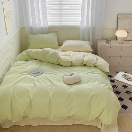 91家纺网 家纺一手货源 找家纺 （总）三朵 2022新款13372水洗全棉混搭四件套