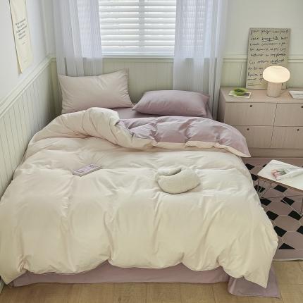 91家纺网 家纺一手货源 找家纺 （总）三朵 2022新款13372水洗全棉混搭四件套