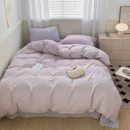 91家纺网 家纺一手货源 找家纺 （总）三朵 2022新款13372水洗全棉混搭四件套