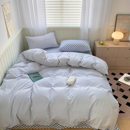 91家纺网 家纺一手货源 找家纺 （总）三朵 2022新款13372水洗全棉混搭四件套