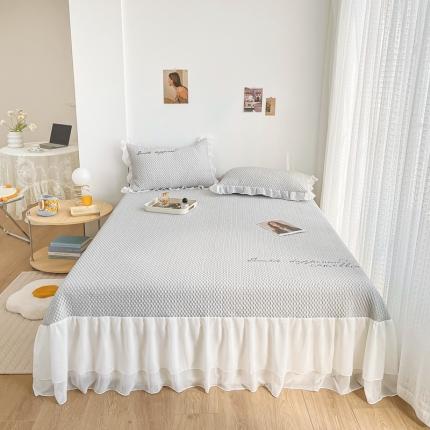 91家纺网 家纺一手货源 找家纺 （总）川悦生活 2022新款A类冰豆豆凉席床裙款三件套