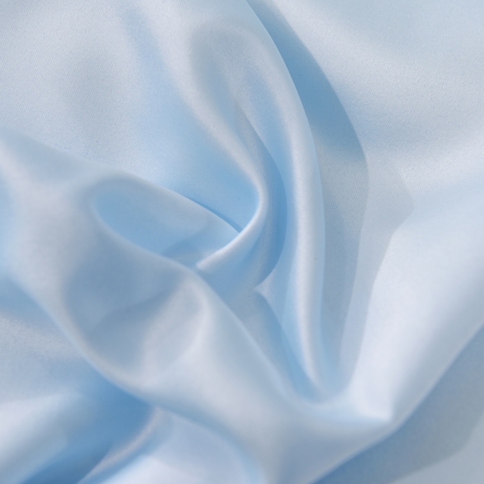 91家纺网 家纺一手货源 找家纺 花香四季 2023新款水洗真丝四件套-甜心 清新蓝