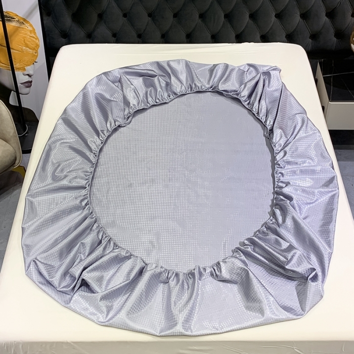 91家纺网 家纺一手货源 找家纺 春寻 2022新款千鸟格床笠款凉席三件套 千鸟格-浅灰