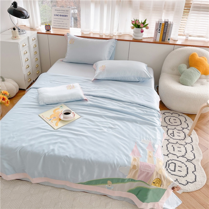 91家纺网 家纺一手货源 找家纺 星野 2022新款80s奥地利天丝夏被-公主辛德瑞拉