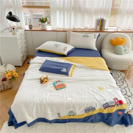 91家纺网 家纺一手货源 找家纺 星野 2022新款80s奥地利天丝夏被-旅行记