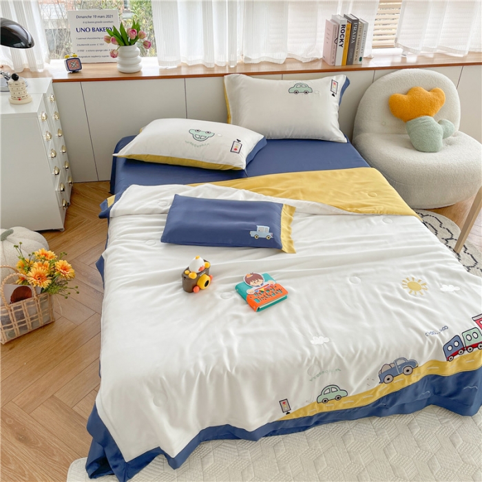 91家纺网 家纺一手货源 找家纺 星野 2022新款80s奥地利天丝夏被-旅行记