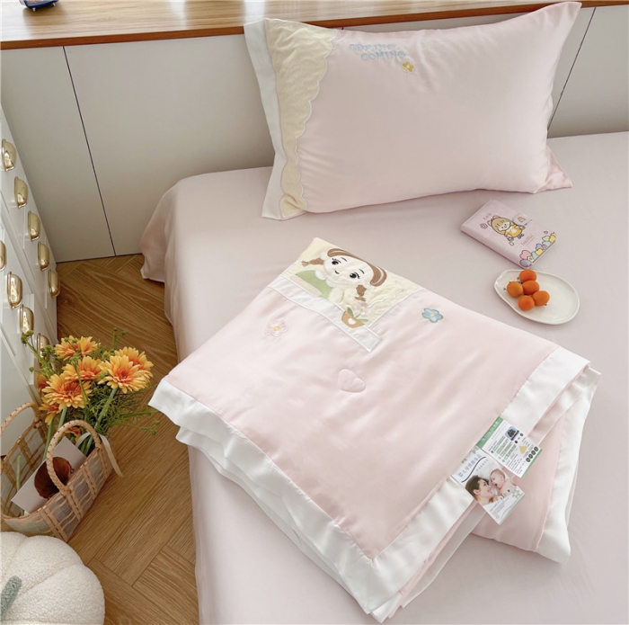 91家纺网 家纺一手货源 找家纺 星野 2022新款80s奥地利天丝夏被-夏日甜心