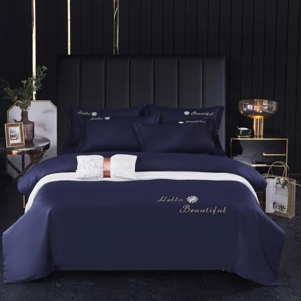 91家纺网 家纺一手货源 找家纺 柔享家（原芷澜家纺） 2025新款纯色绣花床单四件套