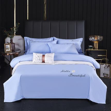 91家纺网 家纺一手货源 找家纺 柔享家（原芷澜家纺） 2025新款纯色绣花床单四件套