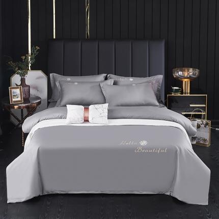 91家纺网 家纺一手货源 找家纺 柔享家（原芷澜家纺） 2025新款纯色绣花床单四件套