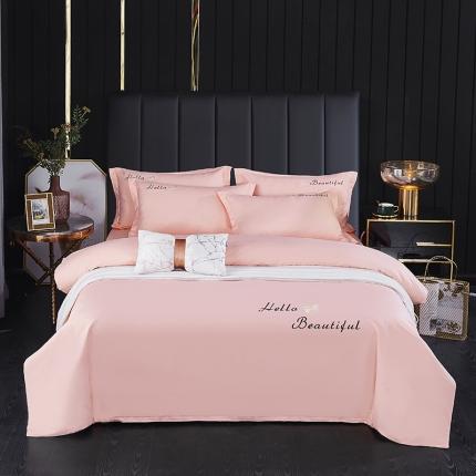 91家纺网 家纺一手货源 找家纺 柔享家（原芷澜家纺） 2025新款纯色绣花床单四件套